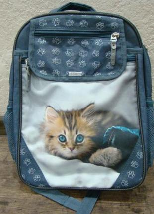 Продам рюкзак школьный bagland (котенок)6 фото