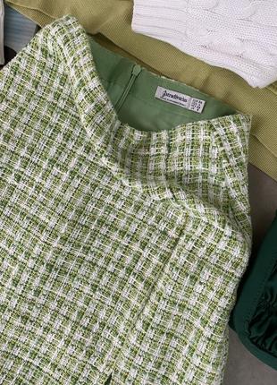 Твидовая юбочка zara юбка с разрезом8 фото
