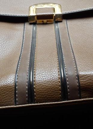 Большая классическая коричневая сумка david jones2 фото