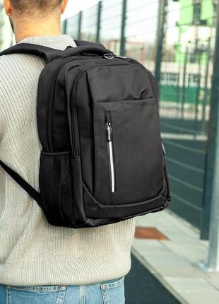 Мужской качественный и стильный рюкзак cityzen черный из плотного оксфорда