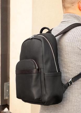 Мужской качественный и стильный рюкзак crop из натуральной кожи2 фото