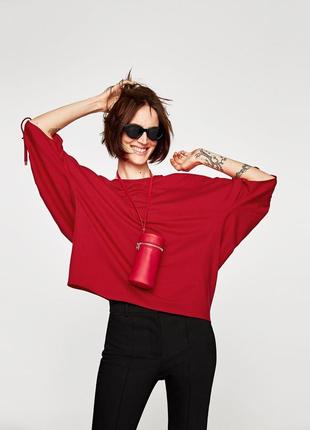 Красная блуза zara