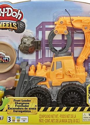 Игровой набор для лепки пластилин play-doh wheels front loader карьерный погрузчик e9226 hasbro