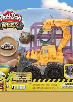 Игровой набор для лепки пластилин play-doh wheels front loader карьерный погрузчик e9226 hasbro4 фото