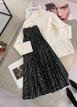 Спідниця міді спідничка zara