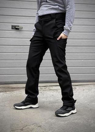 Брюки теплые софтшелл на флисе