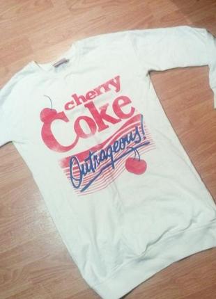 Свитшот длинный туника cherry coke9 фото