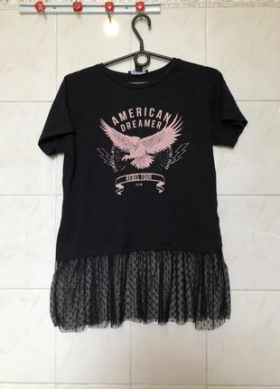 Футболка чорна zara