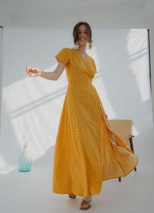 Платье в пол на запах