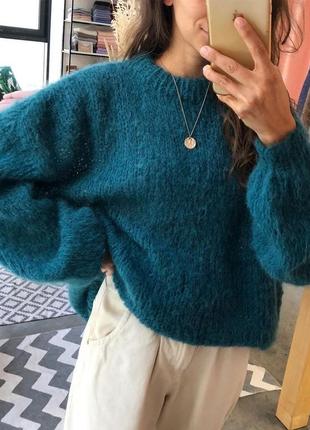 Базовый свитер оверсайз из шерсти альпака8 фото