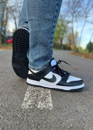 Кроссовки nike fur sb dunk black white