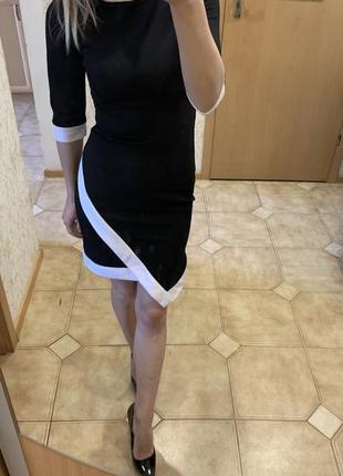 Чорне маленьке плаття / чорне плаття/чорно-біле плаття/міні плаття