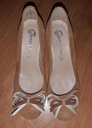 Интересные замшевые туфли brondoss (испания)4 фото
