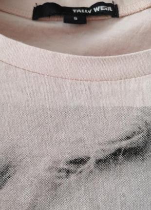 Стильна футболка-майка бренду tally weijl, розмір с, 160/80/а3 фото