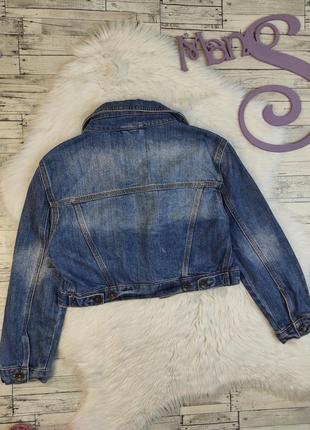 Женский джинсовый пиджак moto topshop синий короткий размер s 443 фото
