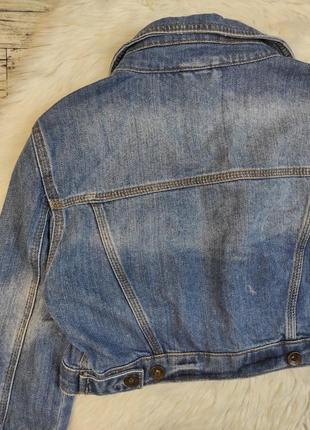 Женский джинсовый пиджак moto topshop синий короткий размер s 444 фото