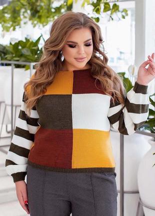 Вязаный женский свитер 032 в разных расцветках1 фото