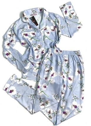 Выбор цвета женская пижама с рубашкой и штанами цветочная