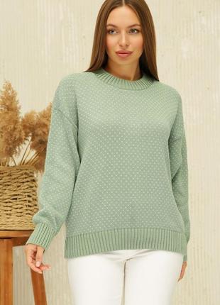 Стильный женский свитер свободного кроя размер 48-567 фото