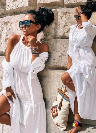 Женский летний комплект до больших размеров 3115-1 "штапель двойка макси" в расцветках