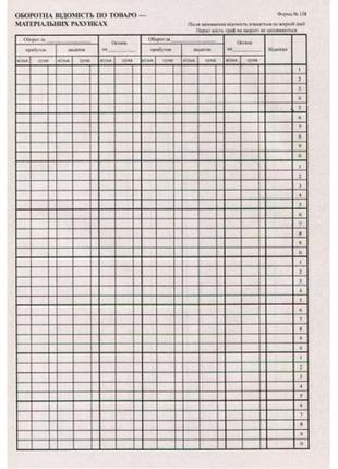 Книга обігових відомостей за товарно-матеріальними рахунками 100 л газетка 44159