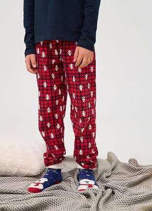 Пижама для мальчика штаны и джемпер новогодняя 145414 фото