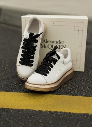 Кросівки alexander mcqueen white/gold кроссовки