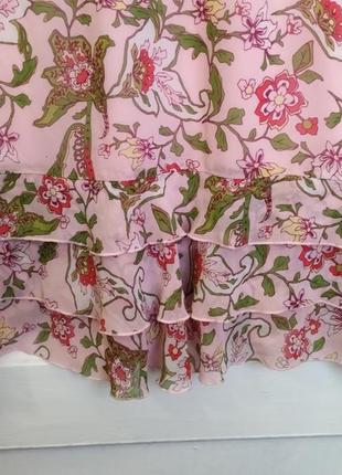 Платье шифоновое на подкладке  актуального цветочного рисунка.6 фото
