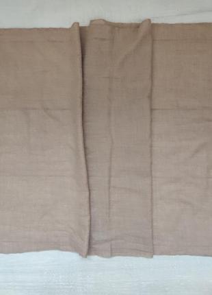 Кашемировый базовый шарф палантин бежевого коричневого цвета logg4 фото