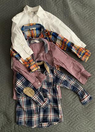 Рубашки рубашки на мальчика 3-5 лет vertbaudet h&amp;m2 фото