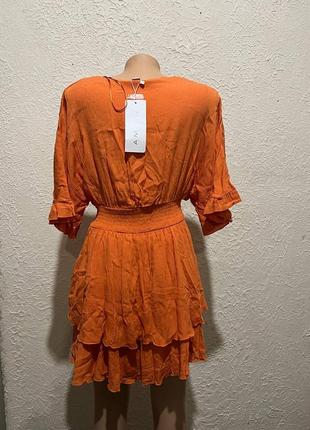 Оранжевое платье летнее / женское платье оранжевое обмен2 фото