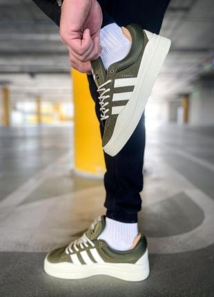 Чоловічі кросівки адідас adidas campus x bad bunny wild moss(36рр - 45рр), кросовки адидас мужские, кросівки жіночі адідас7 фото