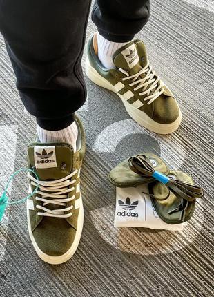 Чоловічі кросівки адідас adidas campus x bad bunny wild moss(36рр - 45рр), кросовки адидас мужские, кросівки жіночі адідас5 фото