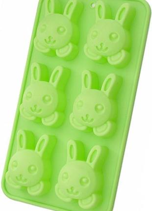 Форма для выпечки fissman зайчик силиконовая 26х24.5см, 6 ячеек