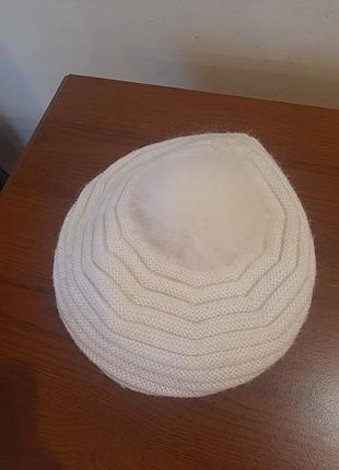 Берет, шапка двойная с ангорой