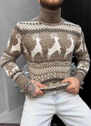 Новорічний светр в'язаний/новогодний свитер вязаный  deer