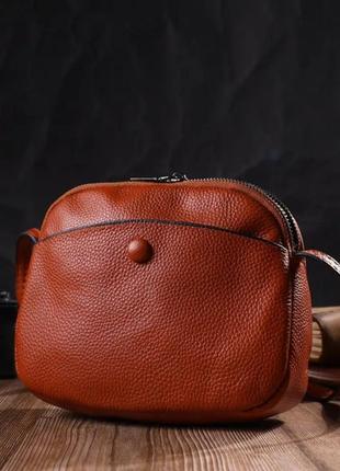 Жіноча сумочка коричнева шкіряна