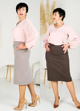 Женская кашемировая юбка большого размера (р.46-58)4 фото