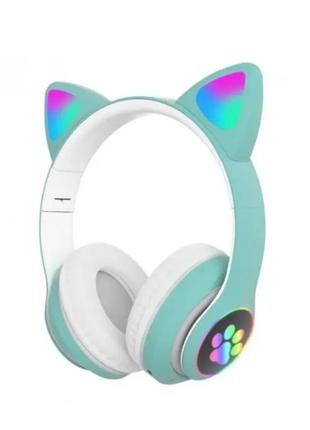 Дитячі безпровідні навушники з котячими вушками, що світяться, блютуз навушники, стильні навушники.