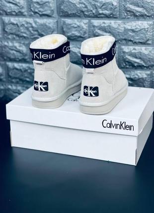 Угг жіночі кельвін кляйн calvin klein на хутрі стильні угг, хіт продаж!2 фото