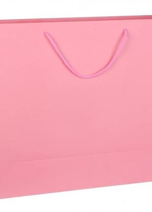 Пакет картонний горизонтальний ніжно-рожевий 49,5*37*15см 210г/м² (упаковка 12 шт)