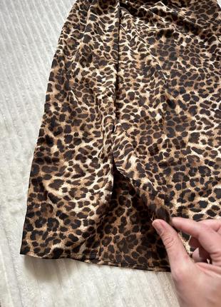 Юбка миди, юбка длинная,леопард6 фото