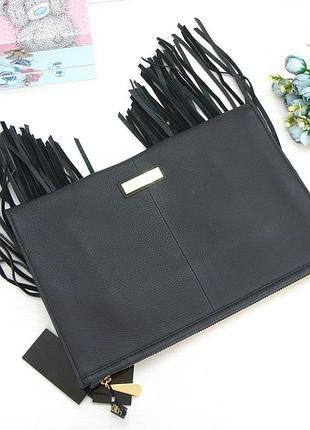 Клатч кожаный, сумка biba, натуральная кожа.