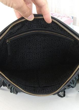 Клатч кожаный, сумка biba, натуральная кожа.