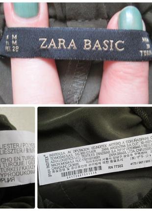 Шикарні брендові літні легкі брюки джоггеры кольору хакі zara оригінал10 фото