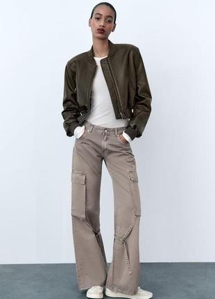 Zara брюки карго нова колекція6 фото