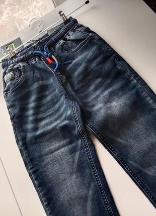 Дитячі джинси джогери підліткові джинсові штани р.16-18 dola elvin 158-1724 фото