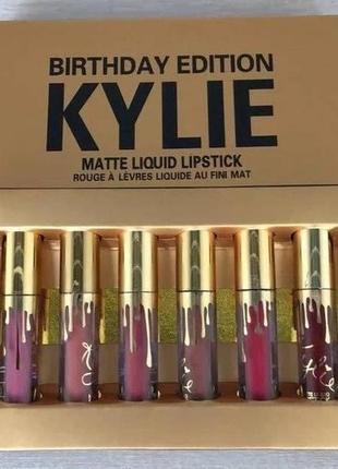 6 матових помад в наборі від  kylie birthday edition