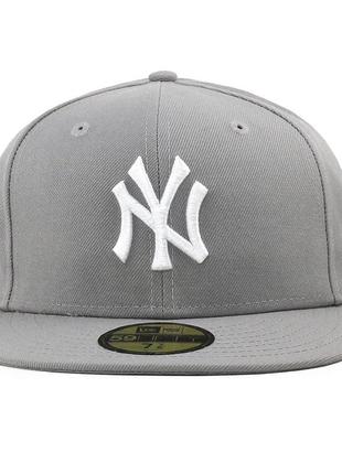 New york yankees basic (grey/white) 59fifty

бейсболка new era9 фото