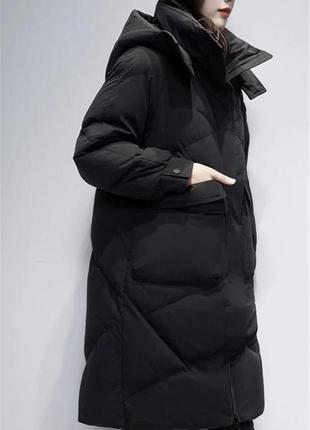 Пуховое пальто теплый женский пуховик1 фото